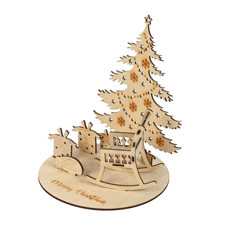 Christmas tree with Chair, Cat & Gift - The Engraved Store