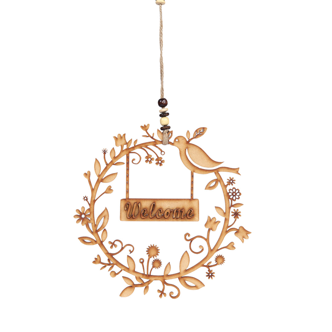 Welcome Engraved Birds on Wood for Tree Decoration - The Engraved Store