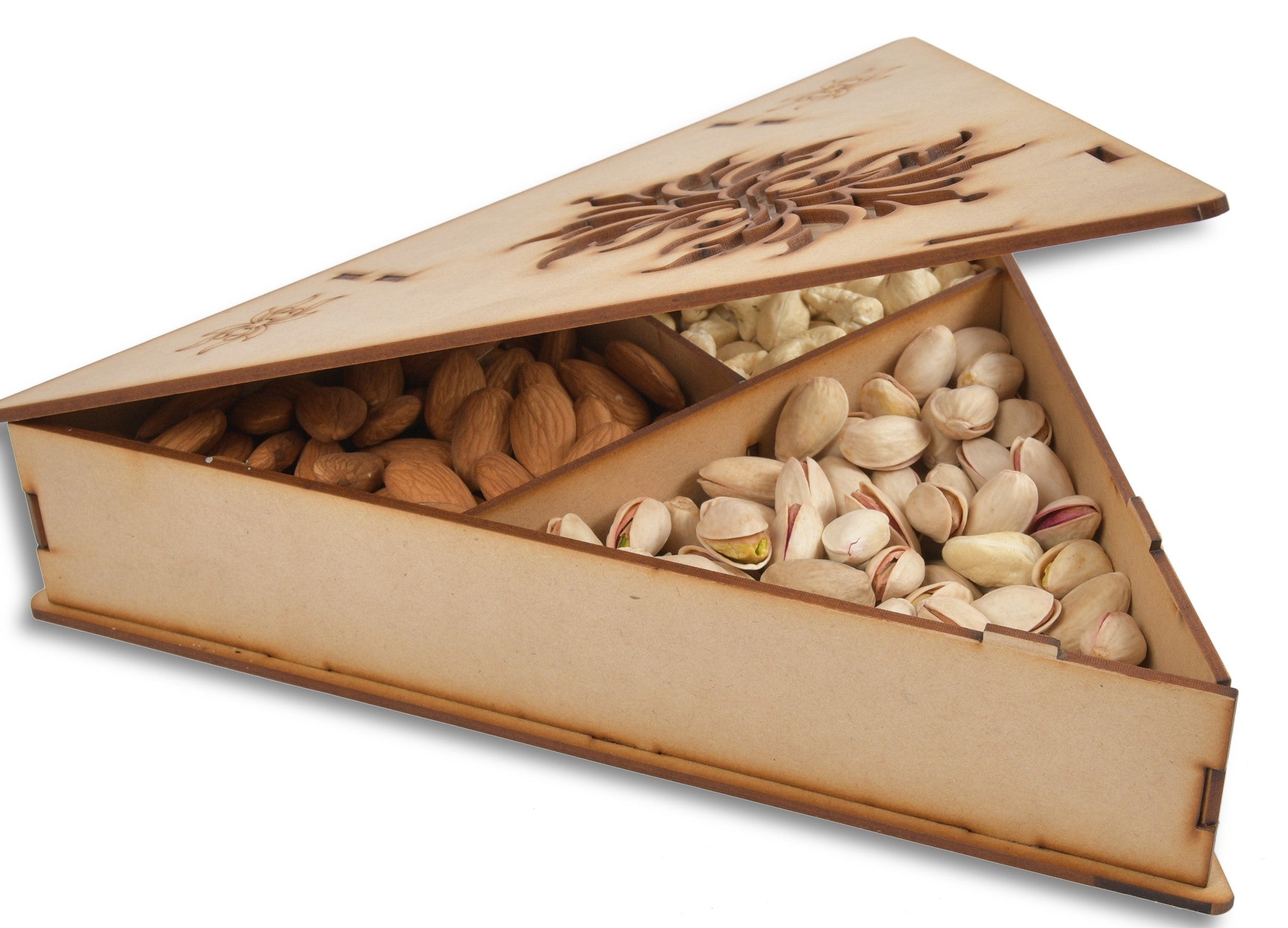 Wooden dry fruit box, jigsaw puzzle dry fruit box (round), HOLLYMOLLY buy